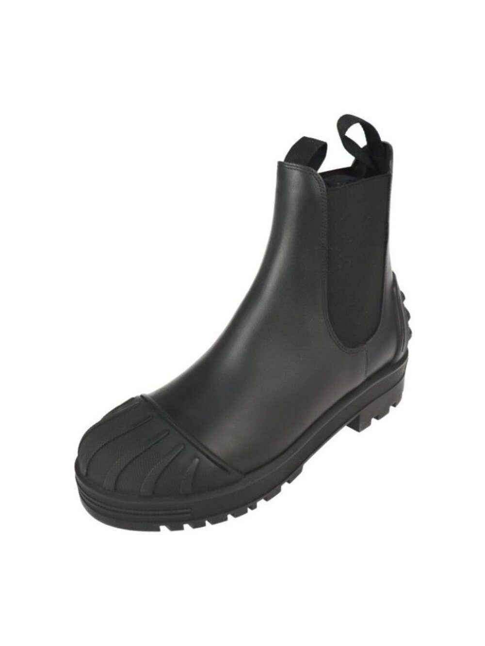 Christian Dior Iron Boots CL 0620 Leather Rubber Black Reference Size